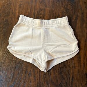 Aritzia Wilfred cream sweat shorts